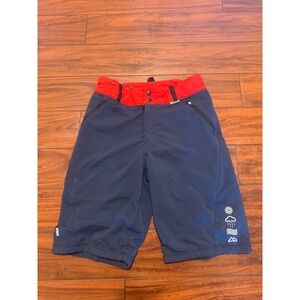Fasthouse MTB Shorts Navy Blue Red Mens Size 28
